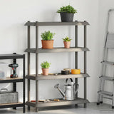 Shelving Unit 4-Tier 100 x 40 x 136.5 cm PP Light Grey 8011751