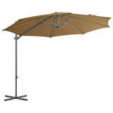 Cantilever Garden Parasol Taupe Polyester Fabric Large Rotatable 44631