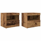 Bedside Cabinet 2 pcs Old Wood 50 x 40 x 45 cm Engineered Wood 862181