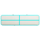 Inflatable Gymnastics Mat with Pump 600x100x15 cm PVC Green 92669