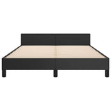 Bed Frame without Mattress Black Full Faux Leather 347529
