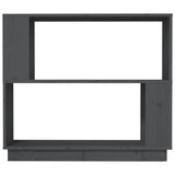Book Cabinet/Room Divider Grey 80x25x70 cm Solid Wood Pine 814051