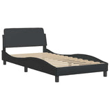 Bed Frame "Dover" Black 100x190 cm Faux Leather 373269