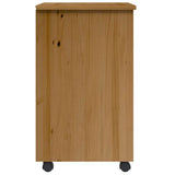 Rolling Cabinet with Drawers "MOSS" Honey Brown Solid Wood Pine 4015785