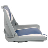 4 Piece Foldable Boat Seat Set with Blue-white Pillow 272241