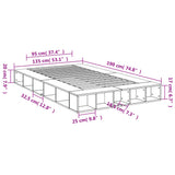 Bed Frame without Mattress Concrete Grey 135x190 cm Double 3280499