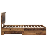 Bed Frame with Headboard Old Wood 120 x 200 cm Engineered Wood 3409683
