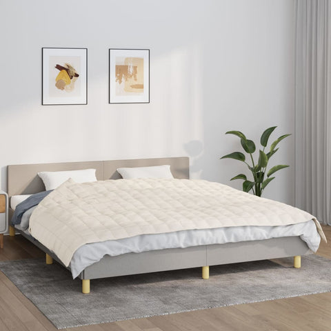 Weighted Blanket Light Cream 155x220 cm 11 kg Fabric 350759
