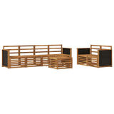 Outdoor Sofa Set 7 pcs Natural Solid Acacia Wood 3384040