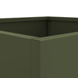 ZNTS Planter Olive Green 49x47x46 cm Steel 841565