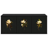Wall-mounted TV Cabinet BREMEN 102 x 33 x 40 cm Black Oak 8007186