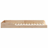 Bed Frame Brown 90 x 210 cm Solid Pine Wood 873403