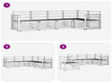 Outdoor Sofa Set 5 pcs White 247 x 128.5 x 73 cm 3391844