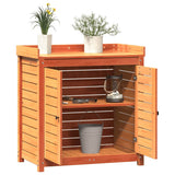 Potting Table with Shelves Brown 82.5x50x86.5 cm Solid Wood Pine 844635