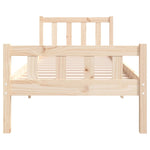 Bed Frame without Mattress Solid Wood Single 810644