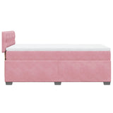 Box Spring Bed with Mattress Pink 90x200 cm Velvet 3286221