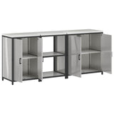 Kitchen Storage Set HATTEM 3 pcs Silver Stainless Steel 3392705