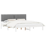Bed Frame with Upholstered Headboard Light Grey 180 x 200 cm 878033