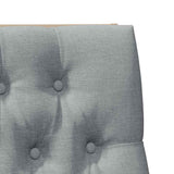 Upholstered Headboard Light Grey 100 cm Solid Pine Wood 879354