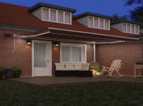 Manual Retractable Awning with LED Brown 450x300 cm 3215381
