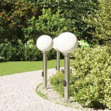 Bollard Lights with Outlet 3 pcs 80 cm Stainless Steel IP44 4006104