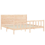 Bed Frame without Mattress 200x200 cm Solid Wood Pine 3192771
