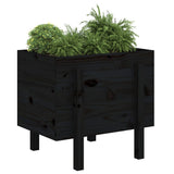 Garden Planter Black 62x50x57 cm Solid Wood Pine 825209