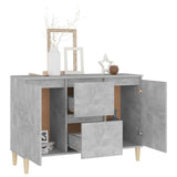 ZNTS Sideboard Concrete Grey 101x35x70 cm Engineered Wood 806107