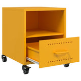 ZNTS Bedside Cabinet Mustard Yellow 36x39x43.5 cm Steel 846710