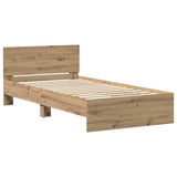 Bed Frame Artisan Oak 203 x 104 x 70 cm Engineered Wood 3376051