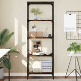 Bookcase 5-Tier Smoked Oak 59x35x171 cm Engineered Wood 837624