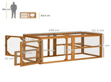 Wooden Chicken Coop with Perches, Doors, Combinable Design, for 2-4 Chickens - Natural Wood Colour T3398P555854