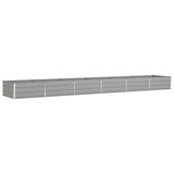 Planter Light Grey 580 x 100 x 45 cm Galvanised Steel 42018175