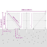 Welded Wire Fence with Spikes 25 x 1.2 m 3351225