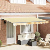 Retractable Awning Yellow 400 x 200 cm Fabric 3329792