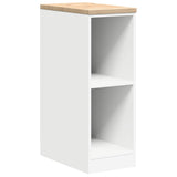 ZNTS Garage Storage Cabinet White 30x51x85 cm Solid Wood Pine 860526