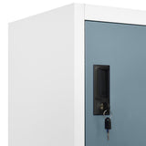 Locker Cabinet Light Grey and Dark Grey 90x45x180 cm Steel 339819
