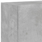 TV Wall Cabinets with LED Lights 2 pcs Concrete Grey 60x35x41 cm 837309