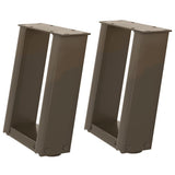 Coffee Table Legs U-Shaped 2 pcs Natural Steel 30x cm Steel 4012739