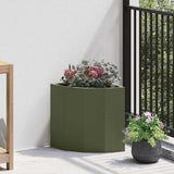 Corner Planter Olive green 30 x 30 x 35 cm Steel 883657
