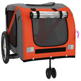 Pet Bike Trailer Orange and Grey Oxford Fabric and Iron 93900