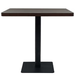 ZNTS Bistro Table MDF and Steel Square 80x80x75 cm Dark Ash 245611