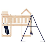 Outdoor Playset Natural Solid Pine Wood Large Durable 3156967