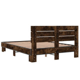 Bed Frame without Mattress Smoked Oak 120x200 cm 3280154