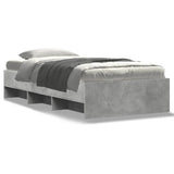 Bed Frame Concrete Grey Engineered wood Single Bed Frame 3295677