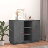 Sideboard Grey 100x40x75 cm Solid Wood Pine 820134