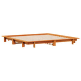 Bed Frame without Mattress Wax Brown 160x200 cm Solid Wood Pine 850655
