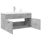 Bathroom Sink Cabinet with Built-in Basin Concrete Grey 3324860