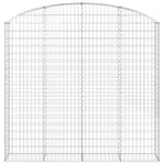 Arched Gabion Basket 200x30x180/200 cm Galvanised Iron 153469
