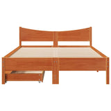 Bed Frame with Drawers Wax Brown 150x200 cm King Size Solid Wood Pine 3301904